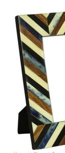 Marco de fotos de madera con incrustaciones de hueso decorativo, forro colorido hecho a mano, ilustraciones para decoración del hogar y regalos - Product Image 6