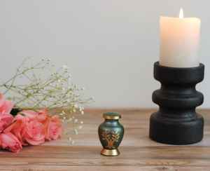 Handcrafted Urn for Human Ashes | Premium <b>Memorial</b> <b>Keepsake</b> | Premium Adult brass Urn <b>Box</b> - Product Image 6