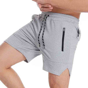 Personalizado elástico 100% algodón gimnasio Fitness sudor pantalones cortos cintura media patrón sólido tablero pantalones cortos bolsillos transpirable entrenamiento Casual - Product Image 6