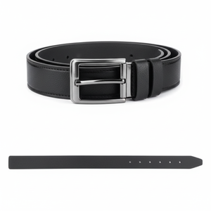 Design exclusif de haute qualité Ceinture en cuir noir élégant Midnight Edge de haute qualité de Divine International - Product Image 3