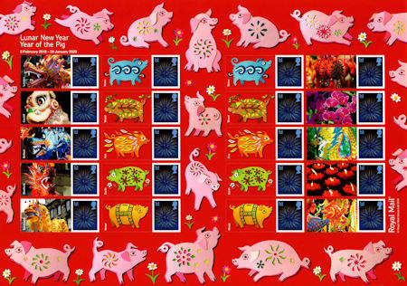 Royaume-Uni 20 Nouvel An lunaire Année du cochon