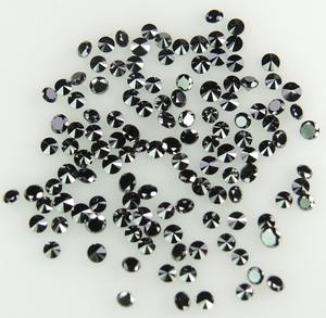 Diamantes sueltos de corte brillante Negro natural 1-3mm I3 diamantes de forma redonda de claridad para Joyería de diamantes a precio al por mayor - Product Image 1