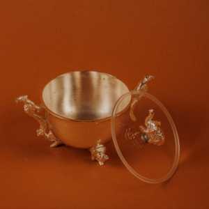 Handmade German Silver Plated Peacock <b>Elephant</b> Bowl Luxury Oriental Decoration Polished and Handmade Wedding Gift Set of 3 - Product Image 6