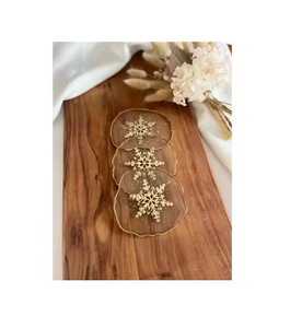 Dessous de verre en résine au look tendance pour fêtes et célébrations feuille concevant des produits de qualité exclusifs - Product Image 4