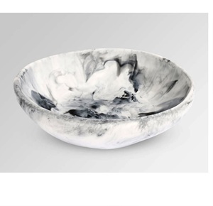 Bol et plat de service en résine écologique de luxe, fabriqués à la main, compatibles lave-vaisselle, avec couleur personnalisée pour les fêtes, fabriqués en Inde - Product Image 3