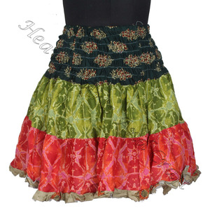 กระโปรงมินิ rara Hippy Boho เทศกาลยิปซีเย็บปะต่อกันแบบอินเดียใหม่ - Product Image 5
