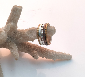 925 Solid Sterling Handcrafted <b>Spinner</b> <b>Rings</b> Unisex Chunky Bezel Setting Thumb <b>Rings</b> Handmade Wedding and Party Accessory - Product Image 1