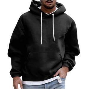 Invierno hombres 600gsm alta calidad en blanco personalizable logotipo más tamaño pulóver hombres sudaderas con capucha sudaderas polar hombre Sudadera con capucha - Product Image 6