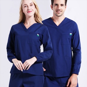 Uniformes Médicos de Manga Larga para Hombre, Unisex, de Spandex, con Gran Diseño, Uniformes de Hospital para Médicos y Enfermeras, Uniformes Quirúrgicos Modernos - Product Image 1