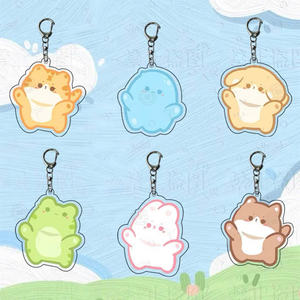 Conçu sur mesure en forme d'animal Mica porte-clés personnalisé enfants Anime jouet décorations - Product Image 3