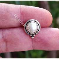 Pendientes de Perlas Blancas de Agua Dulce Hechos a Mano, Minimalistas, de Plata de Ley, Sin Níquel, Joyería para Regalo de Cumpleaños, Aniversario o Navidad