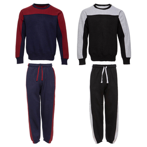 Custom Embroidery Men's Casual Sweat Suit Set Two-Piece Hoodie Jogger with Fleece Cotton for Winter - Product Image 1