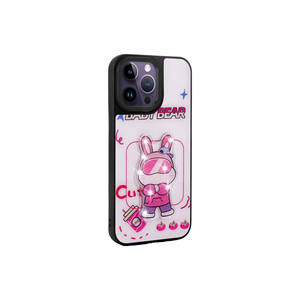 Coque en silicone gaufrée Netzy Luxury Iconic Figure pour iPhone 14 Pro Max, protection arrière blanche – Modèle élégant Ins Plus - Product Image 5