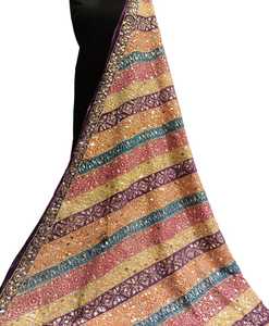 Chal Rabari de diseño hecho a mano Vintage elegante con bordado a mano y bufandas de diseño de trabajo de espejo para mujer ropa bufanda antigua - Product Image 4