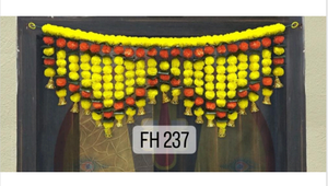 <b>2</b> V-Shape Traditional Design Ghanti Toran 3 Feet Vertical Plastic Wall Hanging for Diwali Wedding and <b>Anniversary</b> Occasions - Product Image 2