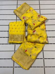 ชุดส่าหรีแบบดั้งเดิมสำหรับใส่ไปงานออฟฟิศและงานปาร์ตี้สำหรับผู้หญิงดีไซน์มีสไตล์ - Product Image 5