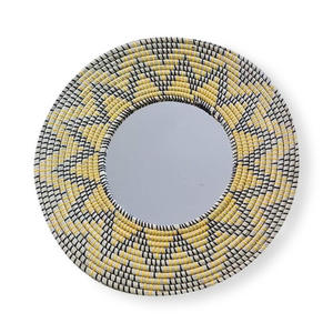 Miroir en jonc de mer tressé pour salon, miroirs en paille naturelle, articles de décoration pour la maison - Product Image 2