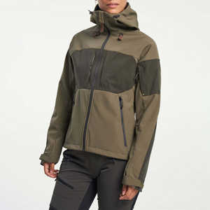 Chaqueta Cortavientos Impermeable para Mujer, Chaqueta con Capucha de Softshell para Senderismo, Chaqueta Transpirable con Cremallera de Softshell para Mujer - Product Image 5