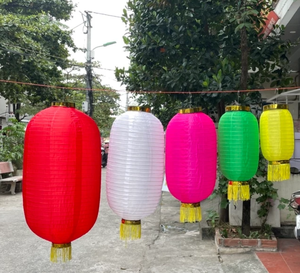 Lanterne multicolore en tissu de soie vietnamien pour le Têt, la mi-automne et les fêtes de mariage - Product Image 5