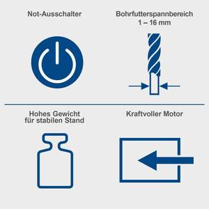 Taladro de columna digital de 230 V con potencia de 550 W, fuente de alimentación eléctrica de velocidad variable de 16 mm - Product Image 4