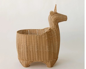 Panier de rangement en osier licorne, paniers de rangement faits à la main, rotin naturel, moderne, multifonction, fabriqué au Vietnam - Product Image 1