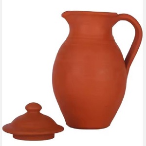 Super Quality Terracotta Clay <b>Water</b> Jug with Handle Eco-Friendly Customized Packing Modern Style Low Price India Manufacturer - Product Image 2