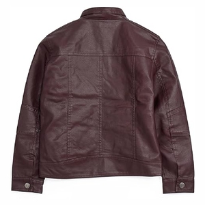 New 2025 Premium Quality Wholesale OEM Customized Outdoor Vintage Waterproof High Street <b>Stand</b> Collar Men Leather Jacket - Product Image 5