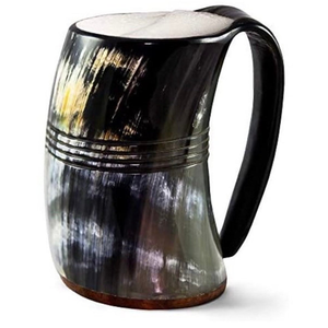 Viking corne à boire tasse tasses Viking corne tasse 100% authentique Game of Thrones Viking cadeaux Style nordique poli corne à boire tasse - Product Image 3