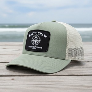 Gorra Trucker Transpirable de Alta Calidad Estilo Ocean Drifters Gorro Deportivo de Malla Verde y Beige con Logotipo de Anchor 2024 - Product Image 1