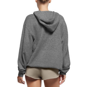 Sweat à capuche décontracté en coton polaire pour femmes sweat-shirt à épaules tombantes respirant Hip Hop vêtements d'extérieur à capuche pour femmes - Product Image 3