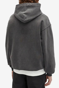 Sweat à capuche anthracite surdimensionné confortable et élégant avec poche avant au design minimaliste et logo subtil parfait pour un usage quotidien - Product Image 3