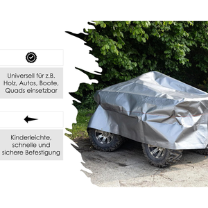 Bâche en polyester argentée, résistante, de qualité supérieure, imperméable, durable, haute résistance, pour l'extérieur - Product Image 3