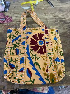 New Suzani Boho Vintage Shoulder <b>Tote</b> Hand Embroidered Cotton <b>Canvas</b> Bucket <b>Bag</b> Dual Handle <b>Women's</b> Shopping Gift <b>for</b> Daily Use - Product Image 5