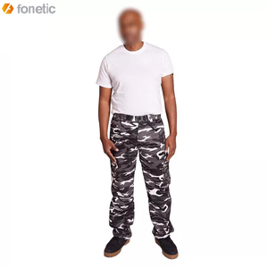 กางเกงลายพรางคุณภาพสูงสำหรับผู้ชายมีกระเป๋าหน้าเอวกลางพรีเมียมพิมพ์โลโก้ตามสั่งสำหรับล่าสัตว์ - Product Image 3