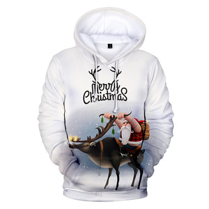 Graphic Christmas Hoodies Puff Print Made in Pakistan Christmas <b>Thermal</b> Pullover <b>Tops</b> Women Christmas Print Hoodies - Product Image 5
