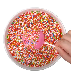 मैट खत्म रंग का मिश्रण 2mm छिड़का चीनी केक sprinkles खाद्य सजावट थोक