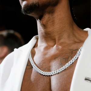 Luxury <b>Iced</b> <b>Out</b> Cuban Link <b>Chain</b> Necklace for Men Hip Hop Micro Pave CZ Diamond Cuban Choker Necklace Gold Silver Plated Jewelry - Product Image 3