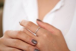 Bague en diamant sertie de la terre, or 14k, demi-éternité, bagues empilables en diamant, fabricant et fournisseur en inde - Product Image 6