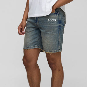 Shorts en jean coupe droite pour hommes, service OEM, prix de gros, vêtements décontractés, prix avantageux pour les acheteurs en gros, tissu respirant et ajustable - Product Image 1