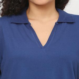 เสื้อยืดคอปกแขนสั้นถักคุณภาพพรีเมียมออกแบบเองได้ ราคาถูก เสื้อผ้าฤดูร้อนสำหรับผู้หญิง ผู้ผลิตจากบังกลาเทศ - Product Image 4