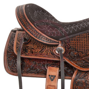 Selle d'équitation en cuir véritable 100% couleur unie à vendre / Vente directe d'usine Selle d'équitation légère - Product Image 4