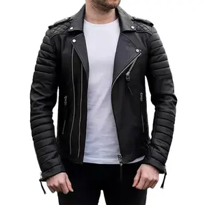 Veste en cuir pour homme de qualité supérieure, vente chaude, 100% cuir véritable, meilleur design, vêtements pour homme, vestes en cuir pakistanaises pour homme - Product Image 1