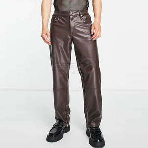 Pantalones de Cuero para Mujer de Color Sólido, Ropa de Calle Transpirable y Ecológica, Cintura Elástica, Invierno, Cuero Genuino de Alta Calidad - Product Image 2