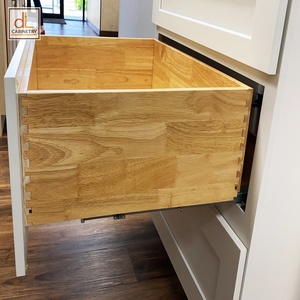 Custom Builder Preferred RTA White Shaker Modular <b>Wooden</b> Kitchen Cabinets Plywood Carcase Hinge Drawer Slide Ready Assemble - Product Image 5