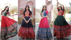 Lehenga choli salwar สำหรับผู้ใหญ่ชุดปาร์ตี้สไตล์ปากีสถานชุดคอลเลกชั่นแม่และลูกสาวทำจากผ้าไหม - Product Image 4