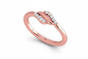 Anillo Elegante de 10 Piedras con Diamantes Naturales y Oro de 14K para Mujer |   Anillo de Lujo con Incrustaciones de Diamantes Redondos de Corte Brillante de 0.10 Quilates, Chapado en Rodio, para Uso Diario - Product Image 3