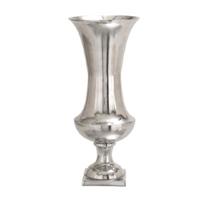 Florero de Metal chapado en plata con Base cuadrada, centro de mesa de diseño moderno para boda, macetas de flores de lujo para el hogar y la Oficina - Product Image 2