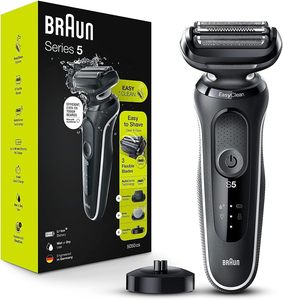 Afeitadora Eléctrica Braun para Hombre, Afeitadora de Lámina Resistente al Agua, Serie 5 5050cs, Afeitado en Seco y Húmedo, Recargable, Base de Carga Incluida - Product Image 5