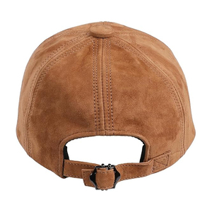 Casquettes de baseball unisexes en cuir suédé véritable Sangle arrière réglable OEM personnalisé style sportif vente en gros prix bon marché pour hommes femmes - Product Image 4