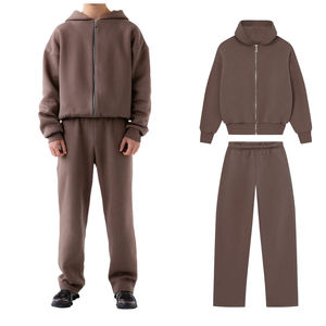 Top Trending Cómodo Jogger Traje general para hombres y mujeres Ropa de fábrica Sudadera con capucha y pantalones de chándal para hombres personalizados Traje - Product Image 4